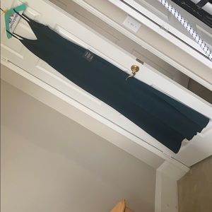 LuLus Forest green backless mermaid maxi dress